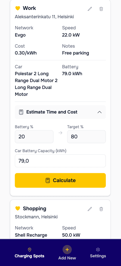 EV Course app screenshot